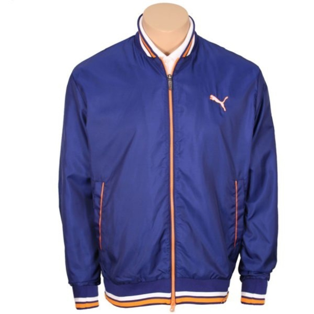 PUMA Men’s Vintage Cell Jacket Blue and Orange Size Medium